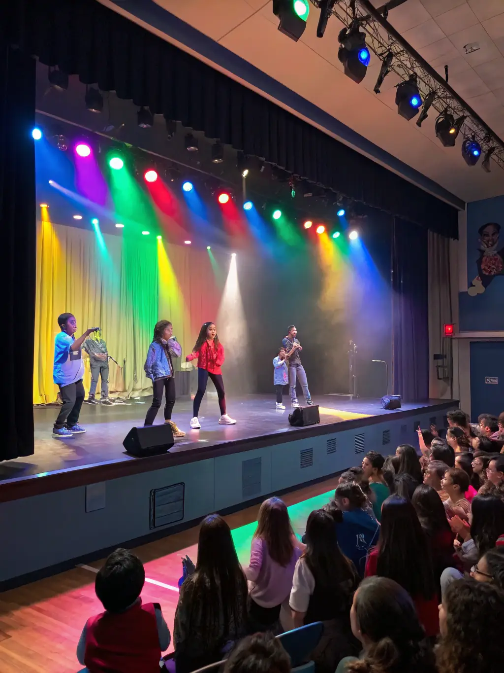A vibrant stage performance featuring local artists, showcasing LIGHTS LIVE's dedication to providing platforms for emerging talents.